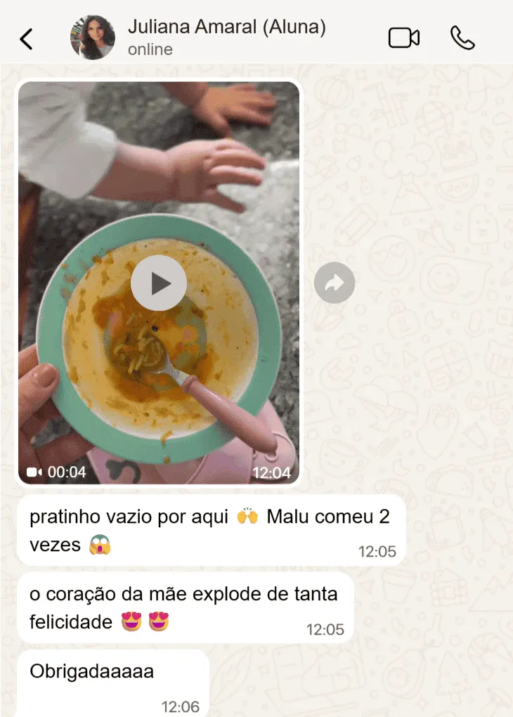 Print de mãe satisfeita com o Mapa
